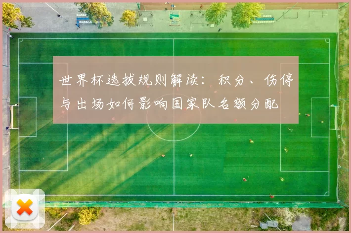 世界杯选拔规则解读：积分、伤停与出场如何影响国家队名额分配